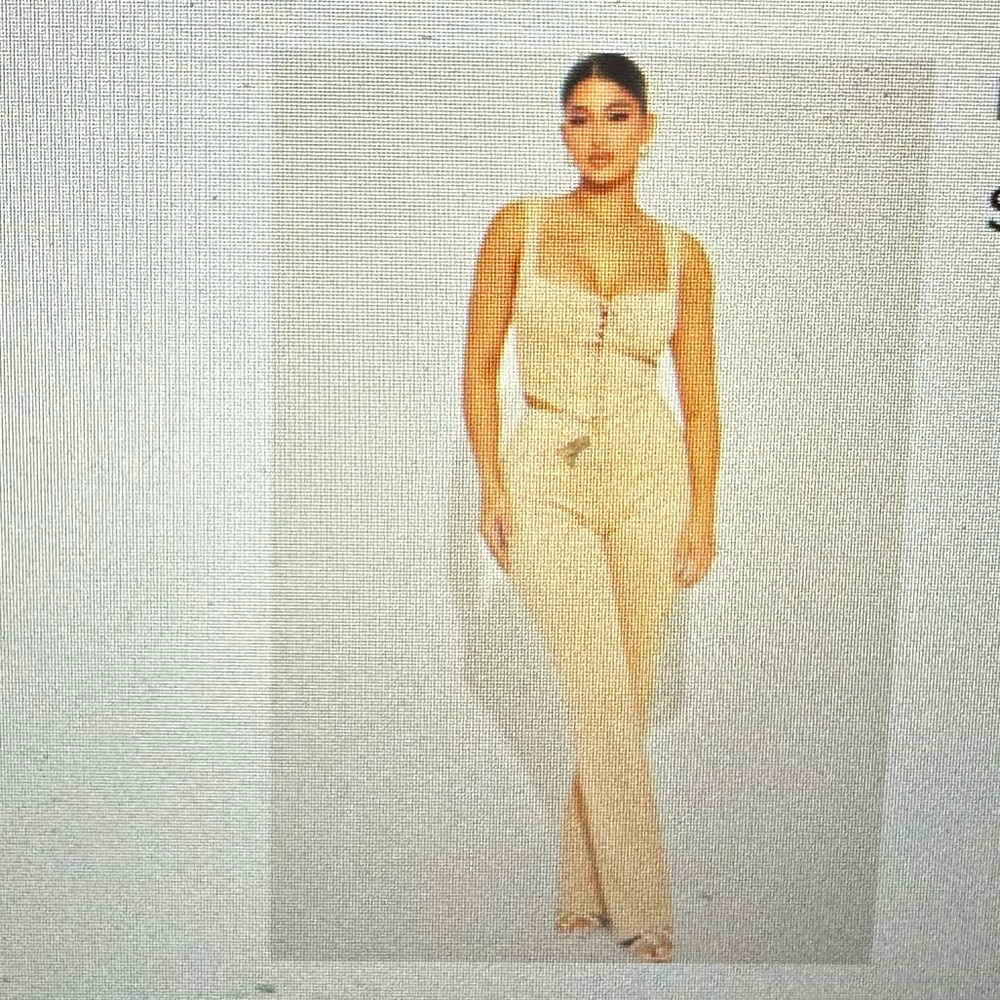 Suede pants set